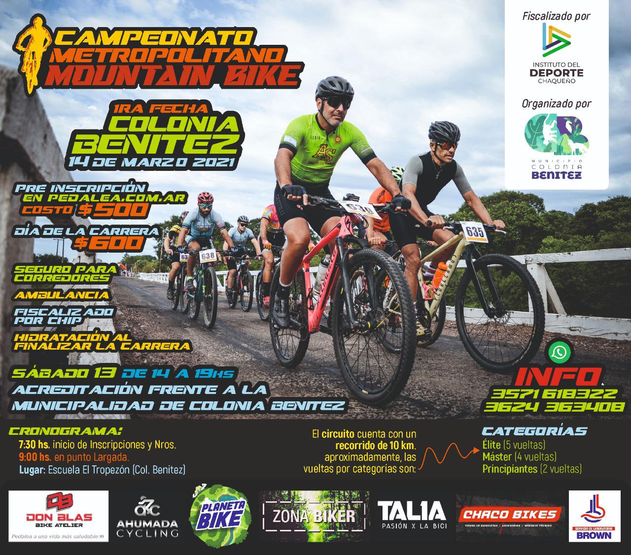 Primer Campeonato Metropolitano de Mountain Bike en Chaco todo